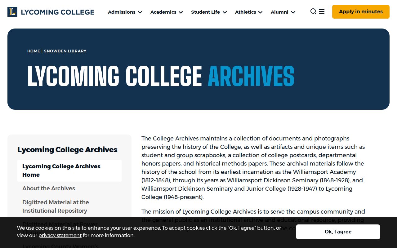 Williamsport city directory companion records at Lycoming College Snowden Library Archives