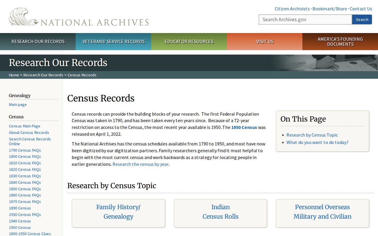 Williamsport previous residents census research at the National Archives